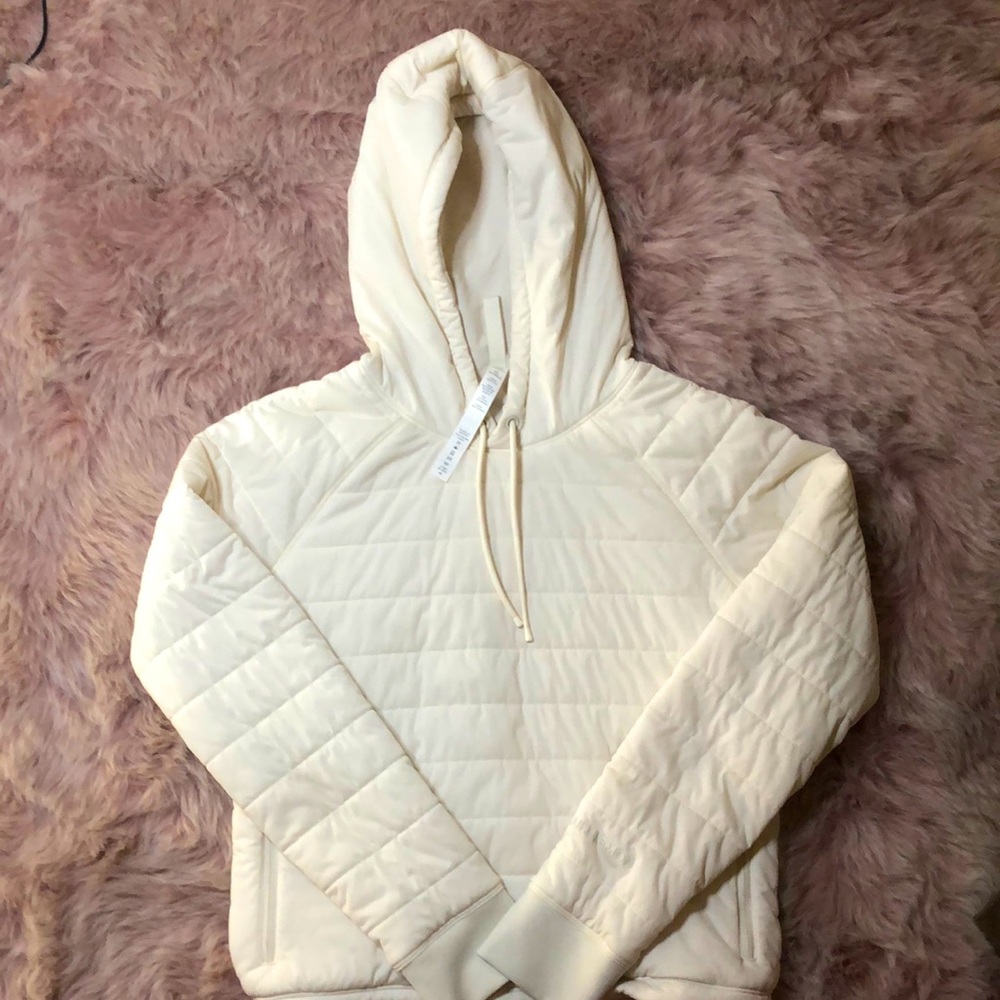 Lululemon White Cream Puffy Jacket